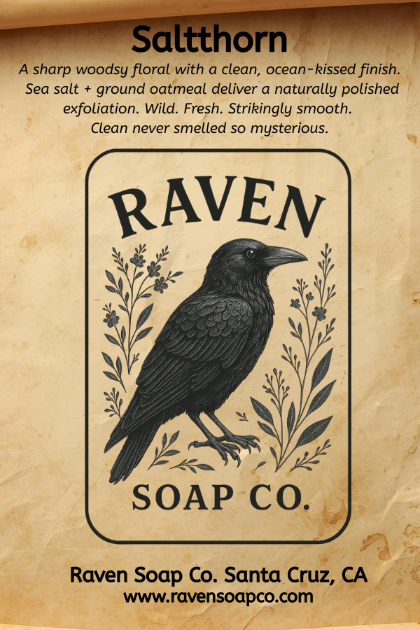 Saltthorn – Woodsy Floral + Sea Salt Exfoliating Shea Butter Soap